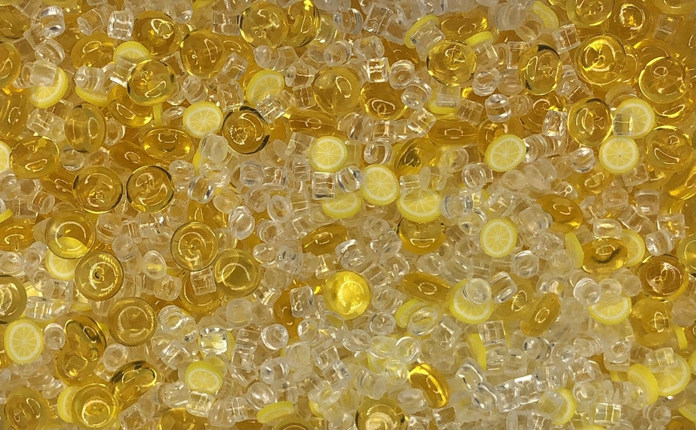 Lemon fishbowl beads mix