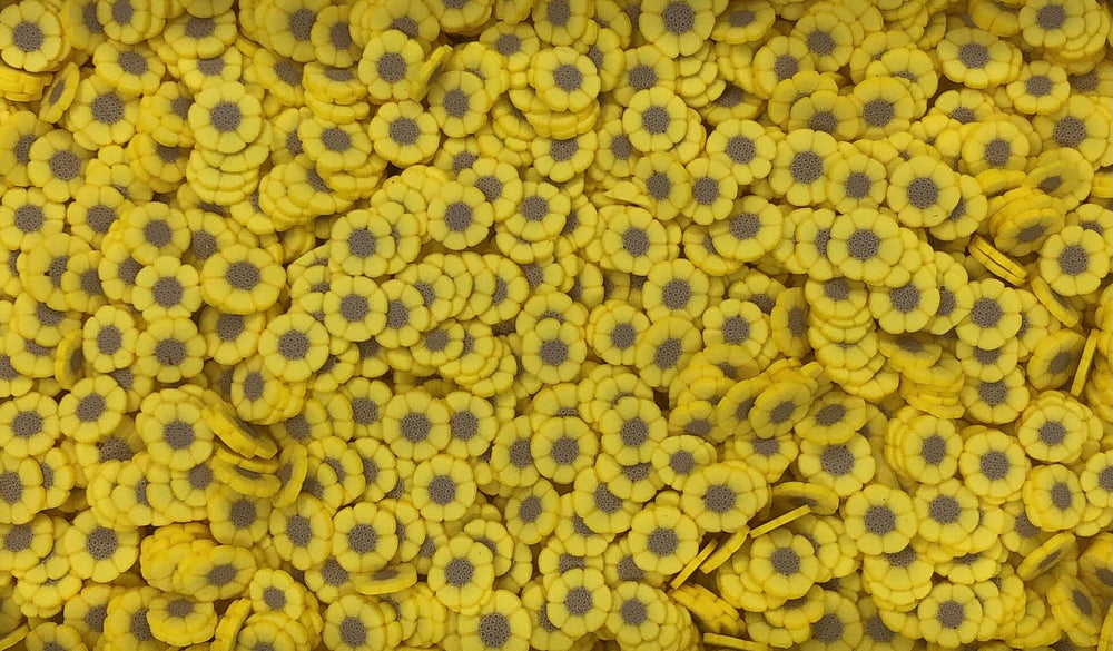 Sunflower Fimo slices