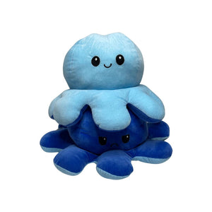 XXXL Oktopus Kuscheltier (hellblau-dunkelblau)