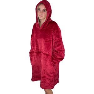 Hoodie Blanket ‚Weinrot‘