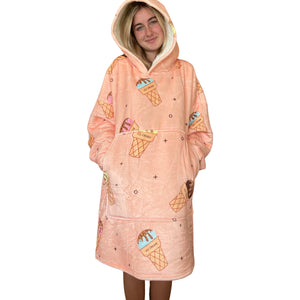 Hoodie Blanket ‚Ice Cream‘