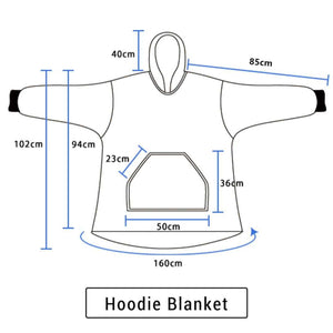 Hoodie Blanket ‚Silver Stars‘